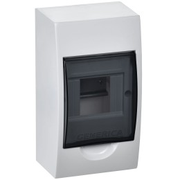 Корпус пластиковый ЩРН-П-4 черная прозрачная дверь IP41