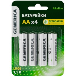 Батарейка щелочная Alkaline LR06/AA (4шт/блистер)