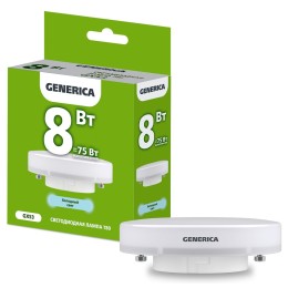 Лампа светодиодная T80 таблетка 8Вт 230В 6500К GX53