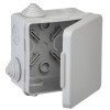 Коробка распаячная КМ для открытой проводки с откидной крышкой 80х80х50мм IP54 4 гермоввода (7035) GENERICA