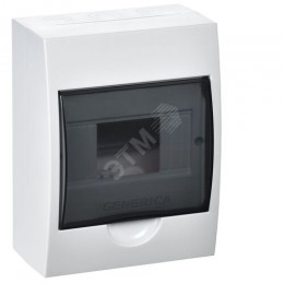 Корпус пластиковый ЩРН-П-6 черная прозрачная дверь IP41 GENERICA