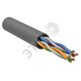 Витая пара U/UTP кат 5 CCA 4 пары PVC 305м серый GENERICA