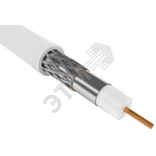 Кабель коаксиальный RG6 CCS 75Ом FPE PVC бел (100 m) GENERICA