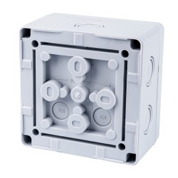 Коробка распределительная 110*110*67 мм IP 66, серая, в комплекте с клеммным рядом 5х6 кв.мм, 41А 