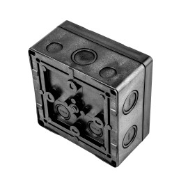 Коробка распределительная Extherm JB-100-BL       140*140*76 мм IP 66, черная, в комплекте с        клеммным рядом 10х10 кв.мм., 76А