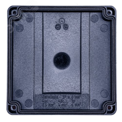 Коробка распределительная 110*110*67 мм IP 65, черная, в комплекте с клеммным рядом 5х6 кв.мм, 41А