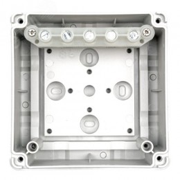 Коробка распределительная 110*110*67 мм IP 66, серая, в комплекте с клеммным рядом 5х6 кв.мм, 41А 