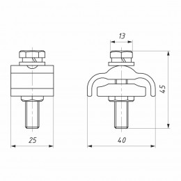 Зажим плашечный CD 35
