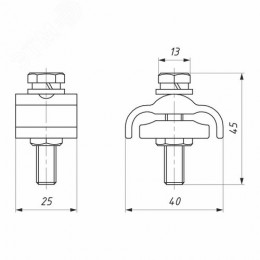 Зажим плашечный CD 35