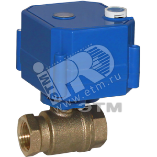 Кран шаровый 3/4' с электроприводом 12V