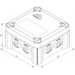 Коробка монтажная огнестойкая КМ-О-1212(П)(18к)-IP55