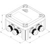 Коробка монтажная огнестойкая КМ-О-1212(П)(18к)-IP66(П6-12)