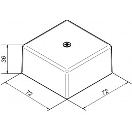 Коробка монтажная огнестойкая КМ-О(6к) - IP41 72х72