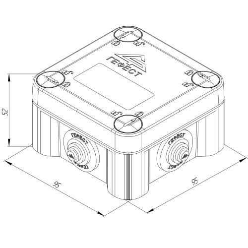 Коробка монтажная КМ-1010(П)-IP55