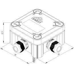 Коробка монтажная огнестойкая КМ-О-1010(П)(8к)-IP66(П6-12)