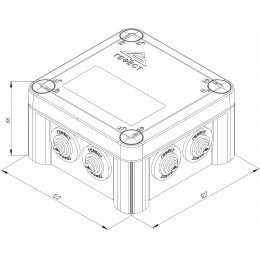 Коробка монтажная КМ-1212(П)-IP55