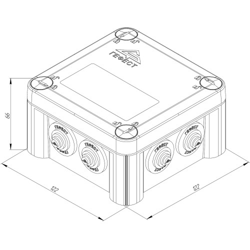 Коробка монтажная КМ-1212(П)-IP55