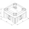 Коробка монтажная огнестойкая КМ-О-1010(П)(8к)-IP55