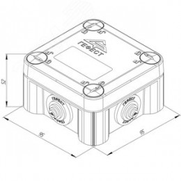 Коробка монтажная огнестойкая КМ-О-1010(П)(8к)-IP55