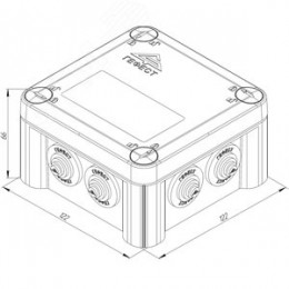 Коробка монтажная огнестойкая КМ-О-1212(П)(18к)-IP55