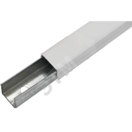 Кабель-канал металлический оцинкованный (ККМО 15х15) поставляется с крышкой белого цвета, 80м