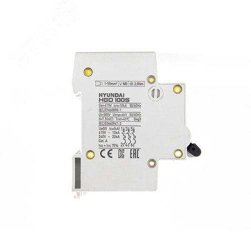 Автоматический выключатель HGD100S 3PMCS0000C 00125  3 полюса, 125А, ток к.з. 10kA, хар-ка C (STANDARD)