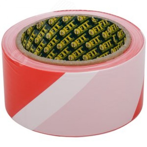 Лента сигнальная (красно-белая) 50 мм х 100 м