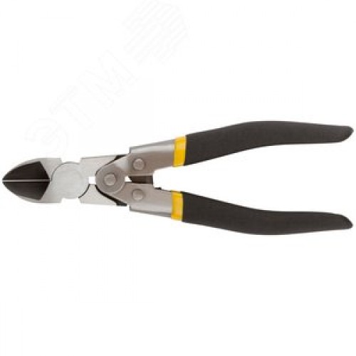 Бокорезы 190 мм ''Рычажный тип'', CrV сталь, увеличенное усилие на сведение губок, ПВХ антискользящие ручки