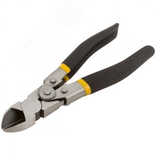 Бокорезы 190 мм ''Рычажный тип'', CrV сталь, увеличенное усилие на сведение губок, ПВХ антискользящие ручки