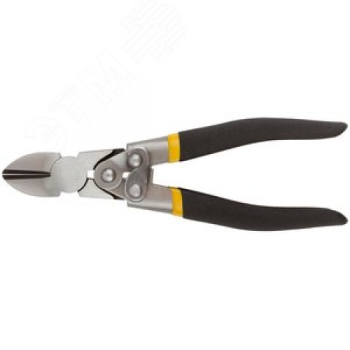 Бокорезы 190 мм ''Рычажный тип'', CrV сталь, увеличенное усилие на сведение губок, ПВХ антискользящие ручки