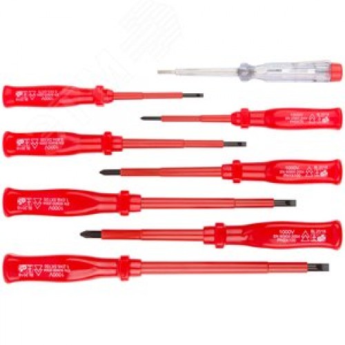 Набор отверток 7шт изол.1000V CrV+1индик