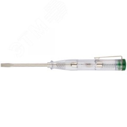 Отвертка индикаторная, белая ручка, 100-500 В, 140 мм