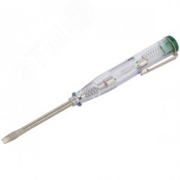 Отвертка индикаторная, белая ручка, 100-500 В, 140 мм