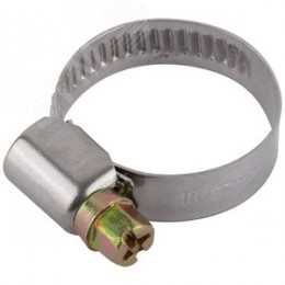 Хомут обжимной (нержавеющая сталь) 16-27 мм