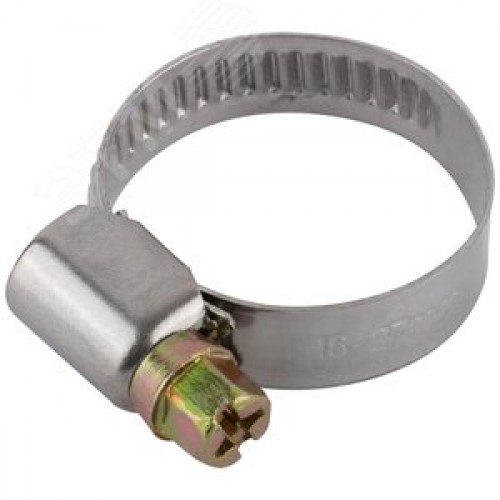 Хомут обжимной (нержавеющая сталь) 16-27 мм