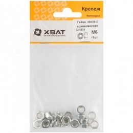 Гайка DIN934 М6 шестигранная оцинкованная (19 шт)