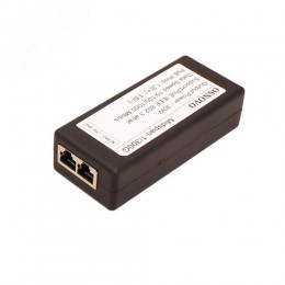 Инжектор PoE 1хRJ45 10/100/1000 Мб/с, 802.3af/at, до 30 Вт, AC 220В, DC 52В