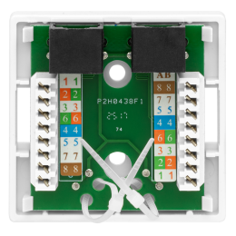 Компьютерная розетка 8P8C (RJ-45), UTP, Cat.5e, 2 порта