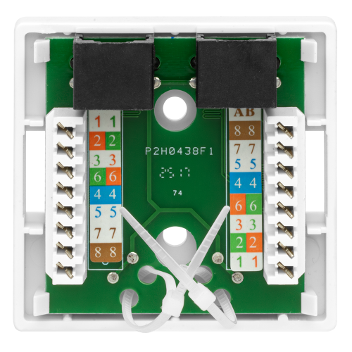 Компьютерная розетка 8P8C (RJ-45), UTP, Cat.6, 2 порта