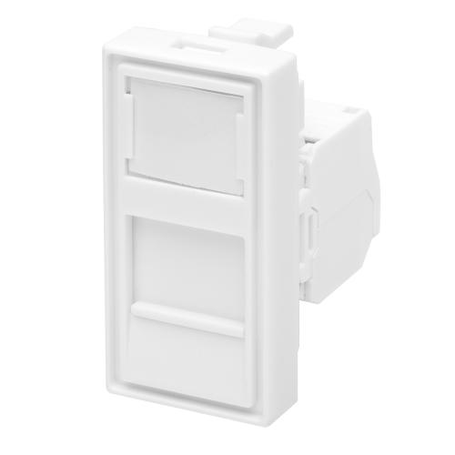 Модуль розетки 45х22,5 Mosaic в сборе UTP 8P8C    (RJ-45) cat.5e