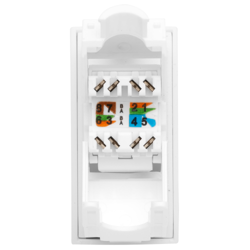 Модуль розетки 45х22,5 Mosaic в сборе UTP 8P8C    (RJ-45) cat.5e
