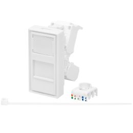 Модуль розетки 45х22,5 Mosaic в сборе UTP 8P8C    (RJ-45) cat.5e