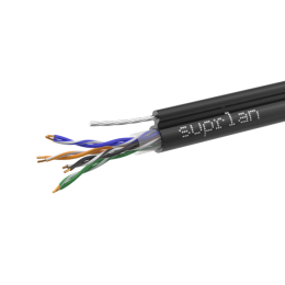 Витая пара U/UTP кат 5e 4x2x0.51 Premium Cu PE OUT T-FG8 трос 305м