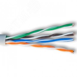 Витая пара U/UTP кат 5e 4x2xAWG24 Standart Cu LSZH нг(А)-HF IN 305м