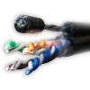 Витая пара UTP 4 пары AWG 24 Cat.5e внешняя с тросом Cu Standard (UTP 4x2x0,48 Out/Cu Тр)