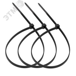 Стяжка нейлоновая 2,5х150мм черная UV уп. 100шт