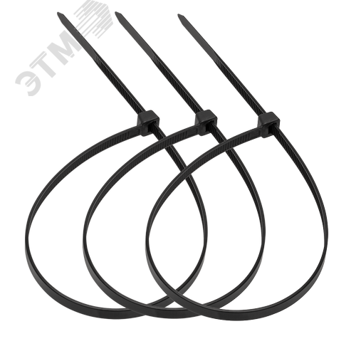 Стяжка нейлоновая 2,5х150мм черная UV уп. 100шт