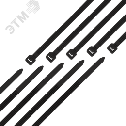 Стяжка нейлоновая 2,5х150мм черная UV уп. 100шт