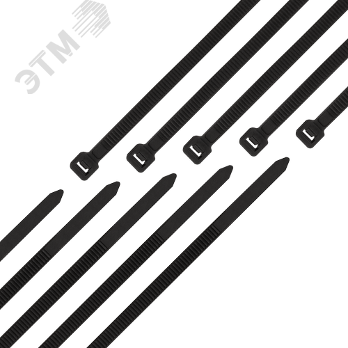 Стяжка нейлоновая 2,5х150мм черная UV уп. 100шт