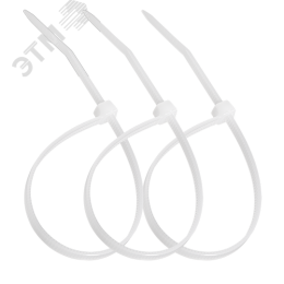 Стяжка нейлоновая 3,6х250мм белая уп. 100шт